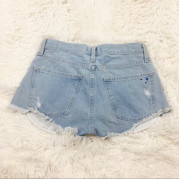 Big Star Kyle Boyfriend Destroyed Distressed Shorts Light Wash Size 24 - Picture 8 of 8